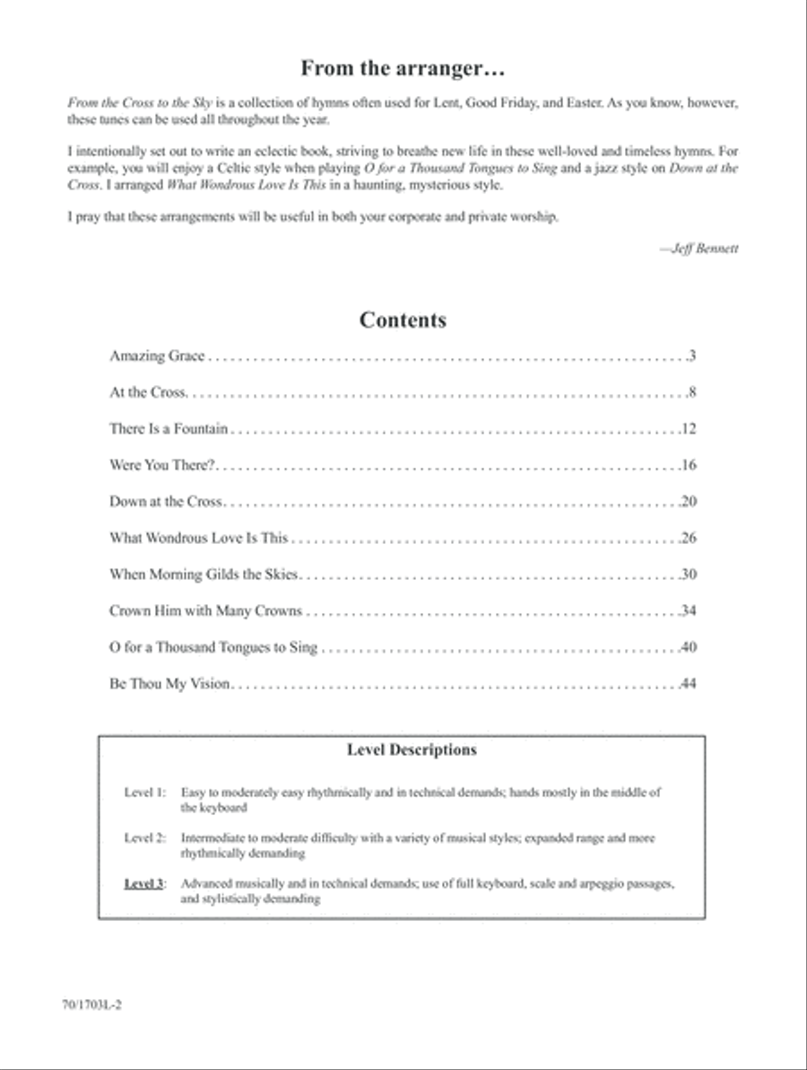 From the Cross to the Sky (Digital Download) Piano Solo scores gallery preview page 2