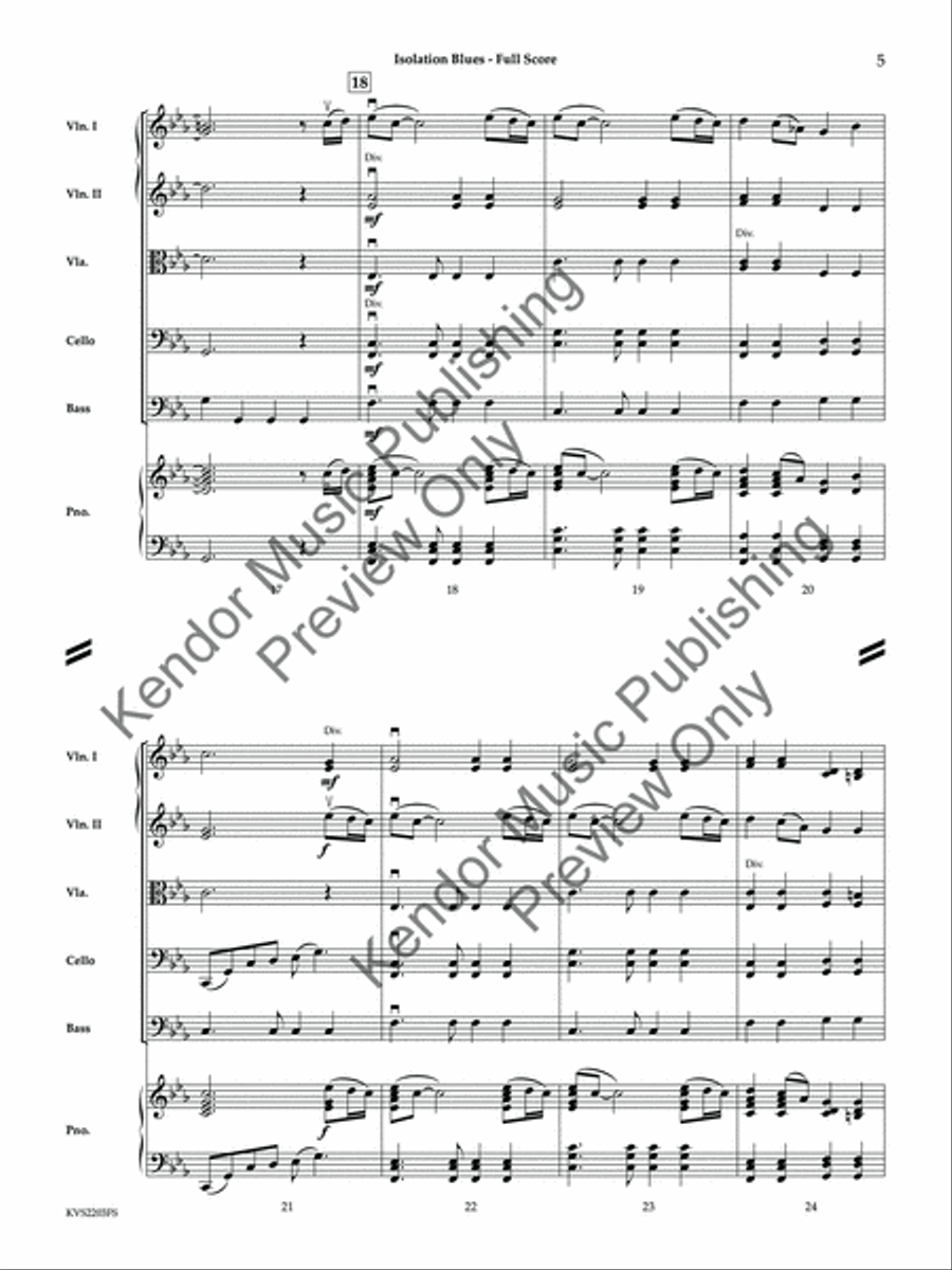 Isolation Blues String Orchestra scores gallery preview page 6
