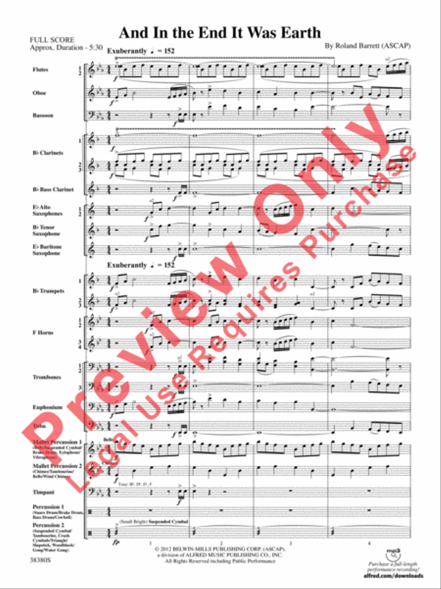 And In the End It Was Earth Concert Band scores gallery preview page 4