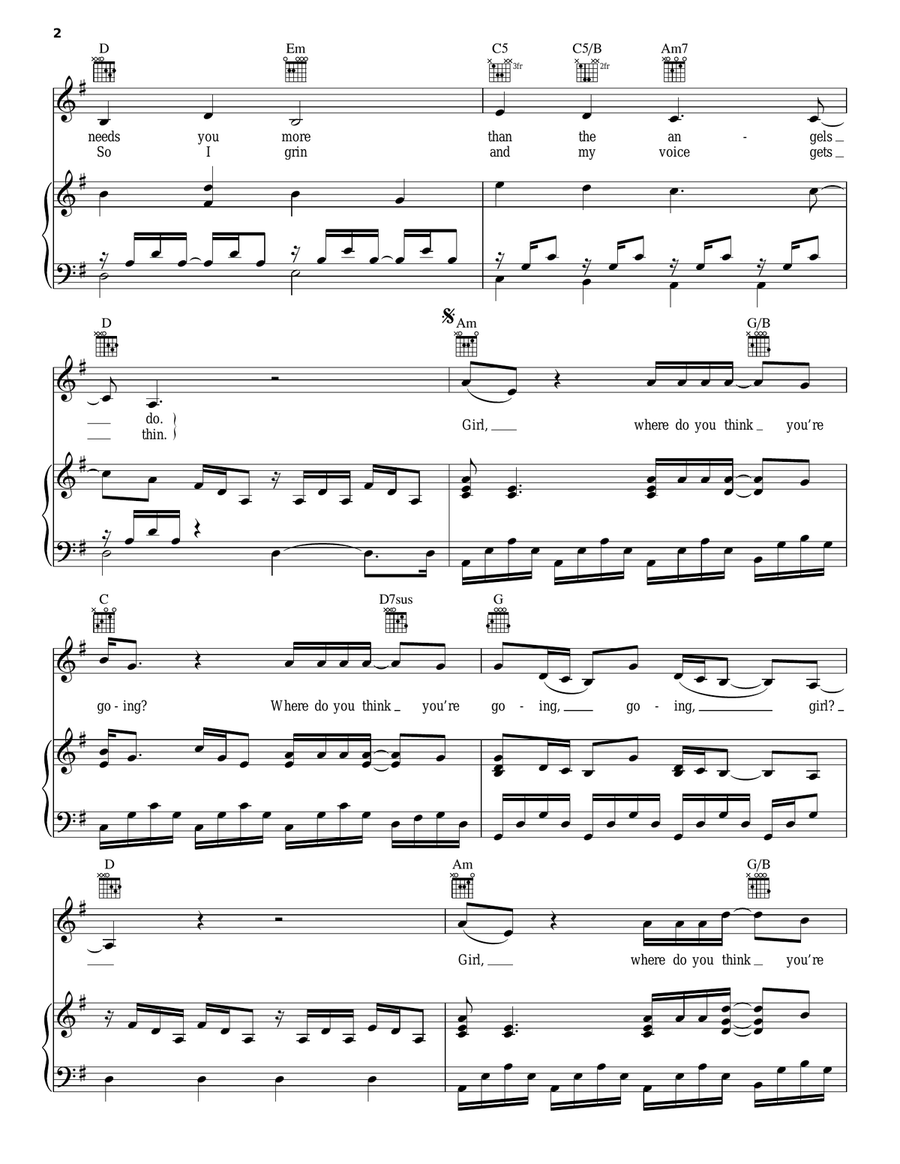Joanne Piano, Vocal, Guitar scores gallery preview page 2