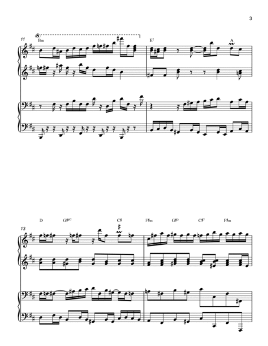 Badinerie from Orchestral Suite No. 2 in B Minor, BWV 1067 (Arr. for Four Hands) 1 Piano, 4-Hands scores gallery preview page 3