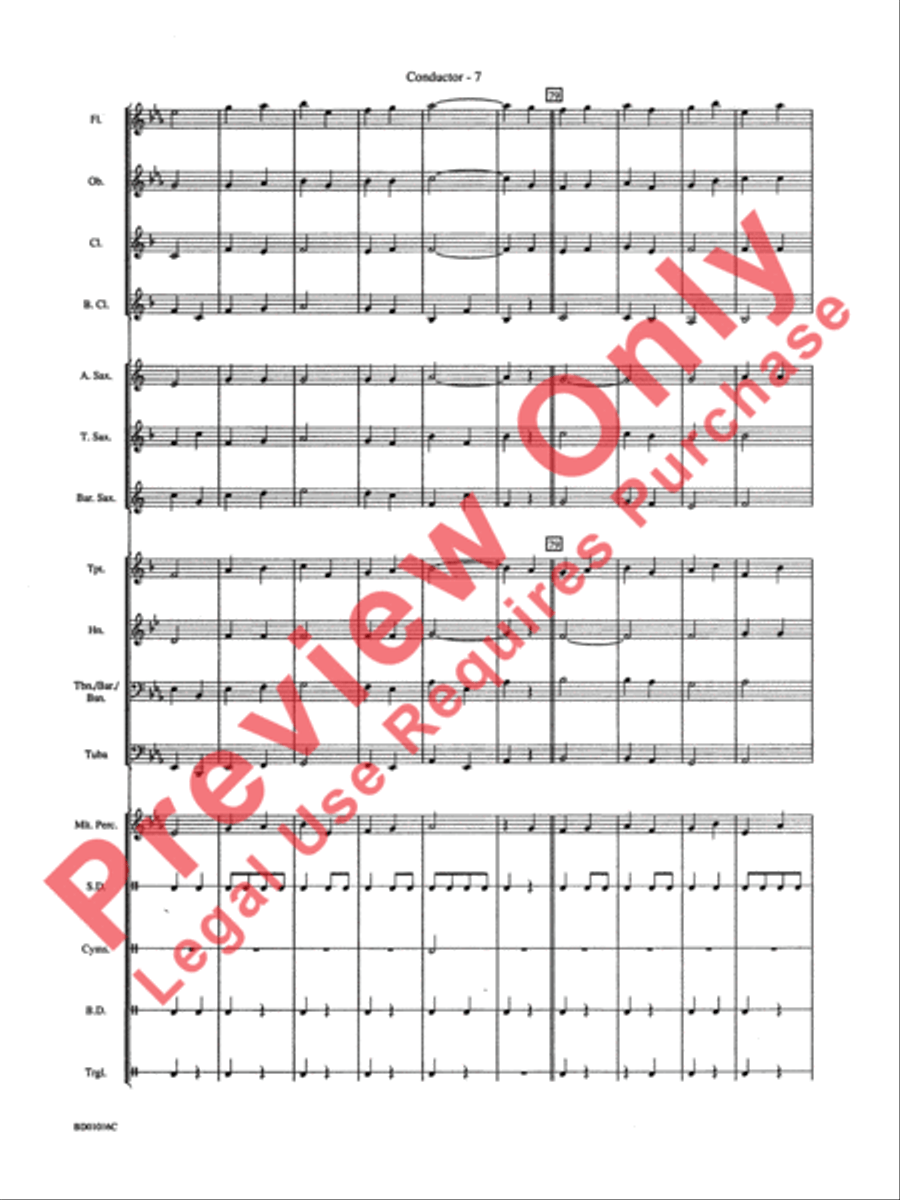Battle Creek March Concert Band scores gallery preview page 10