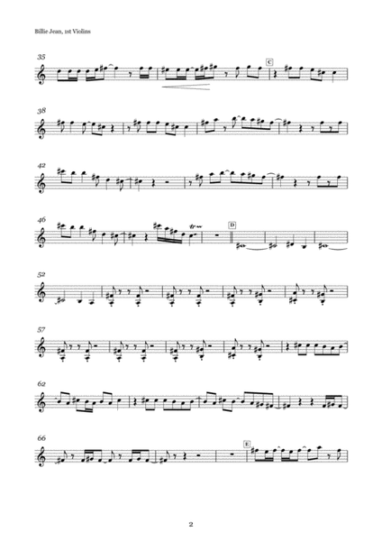 Billie Jean - String Quartet parts