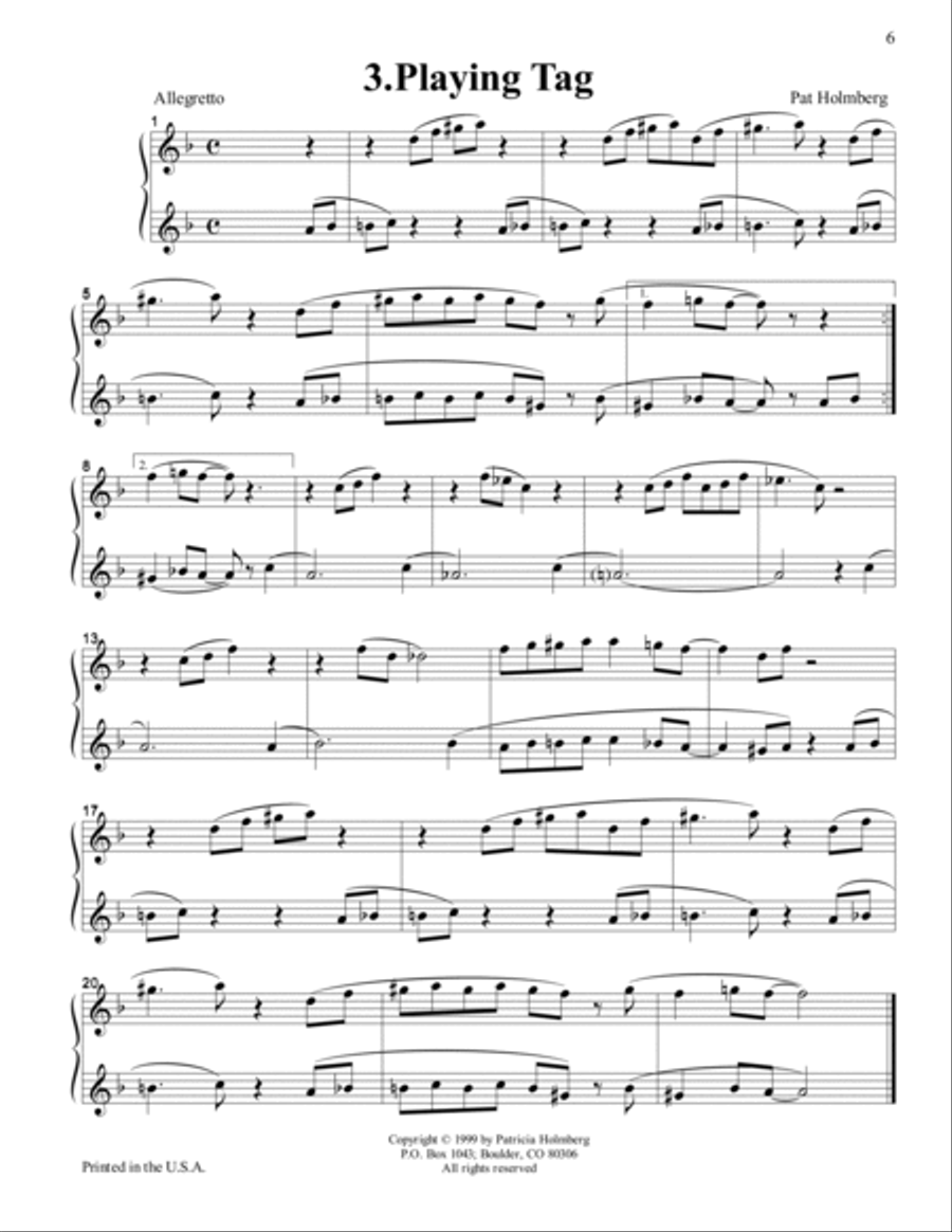Ragtime Miniatures for Two Flutes - Set 1 Flute Duet scores gallery preview page 6