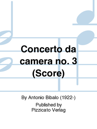 Concerto da camera no. 3 (Score)