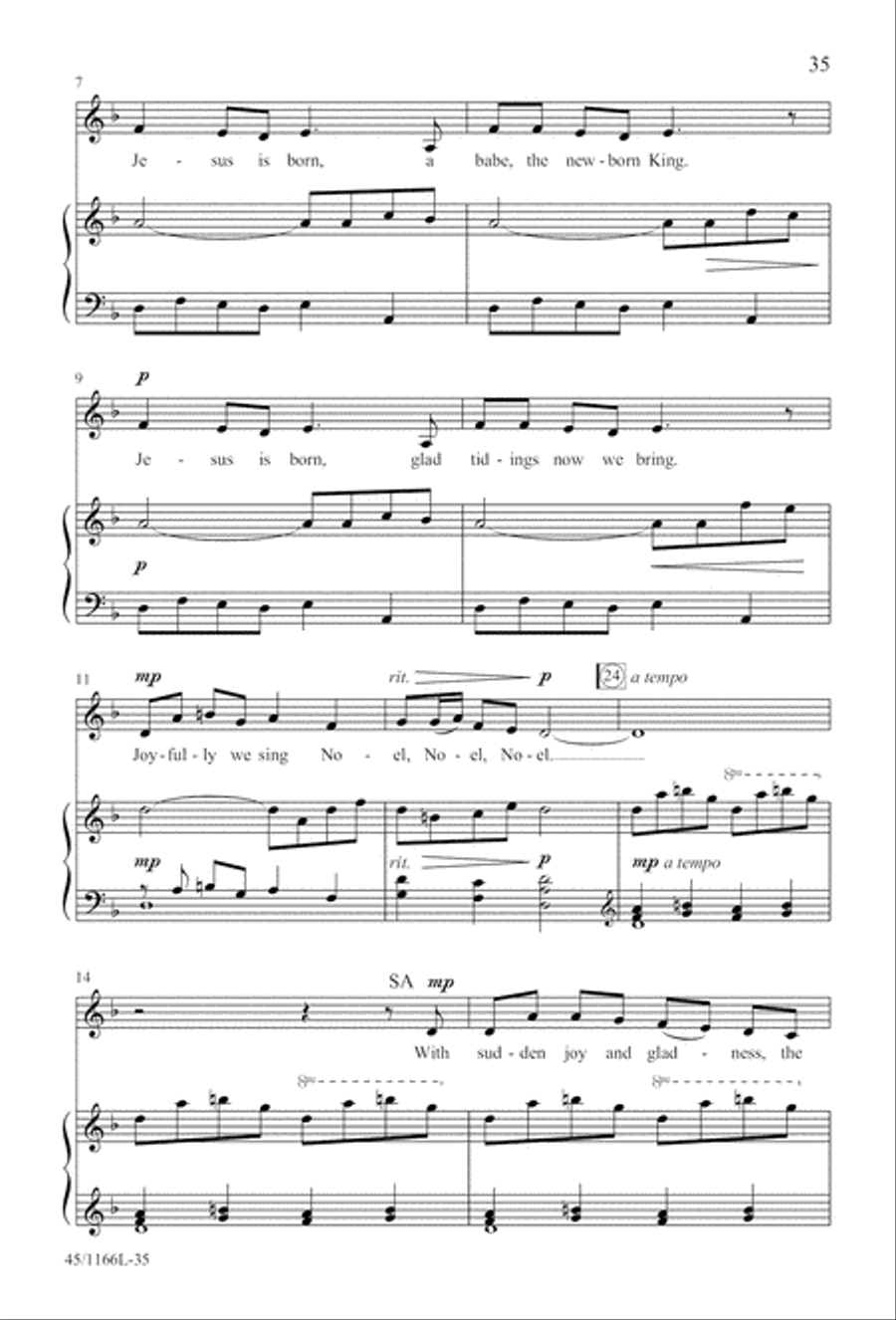 12 Carols for about 12 Singers 3-Part scores gallery preview page 36