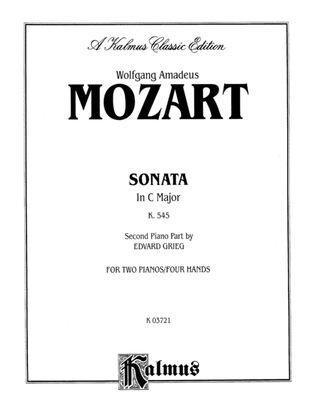 Book cover for Mozart: Sonata in C Major, K. 545 (Arr. Edvard Grieg)