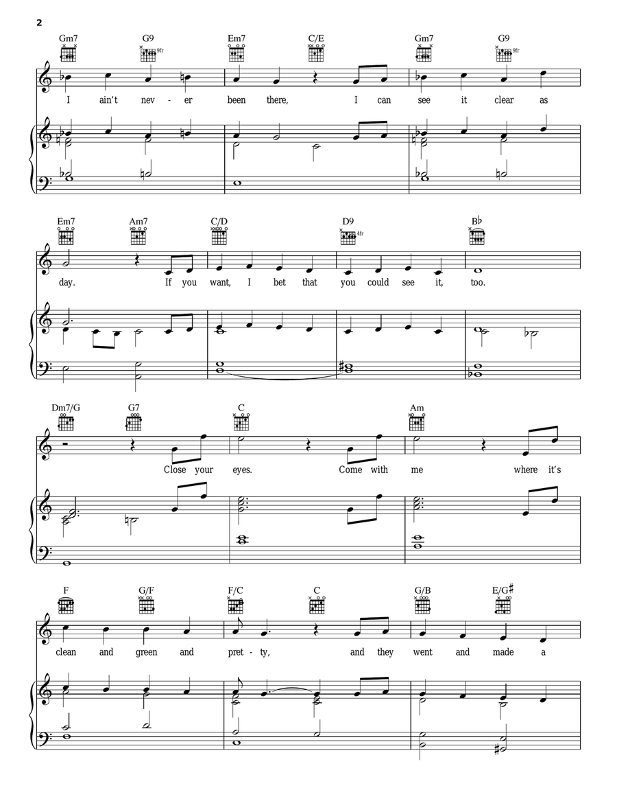 Prologue (Santa Fe) Piano, Vocal, Guitar scores gallery preview page 2