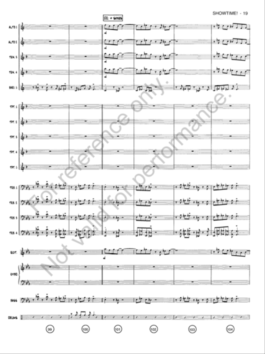 Showtime! Jazz Ensemble scores gallery preview page 18