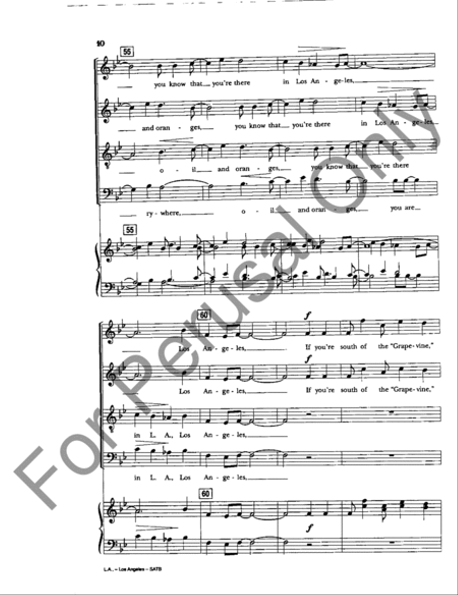 L.A., Los Angeles L.A., Los Angeles 4-Part scores gallery preview page 10