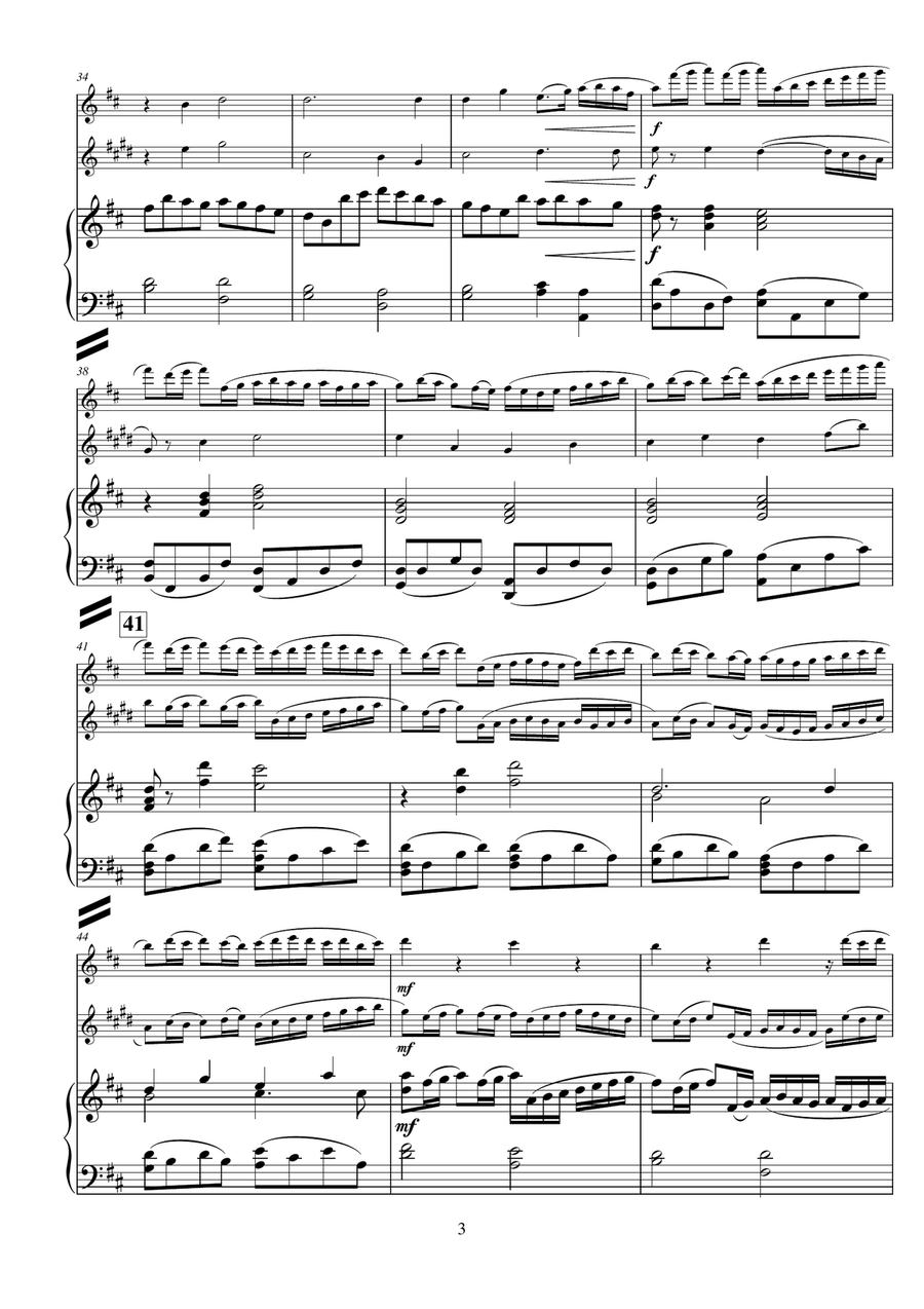 Canon in D (Long Version) for Flute, Clarinet, and Piano image number null