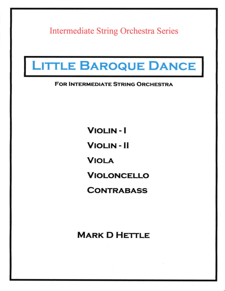 Little Baroque Dance for Intermediate String Orchestra image number null