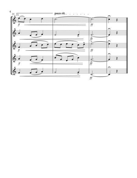 Thaxted (hymn tune based on excerpt from "Jupiter" from The Planets) (Bb) (Tenor Saxophone Quintet) image number null