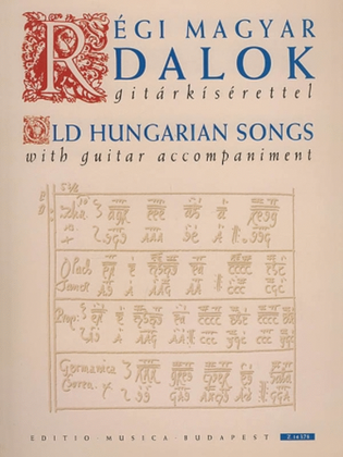 Book cover for Old Hungarian Songs With Guitar Accompaniment