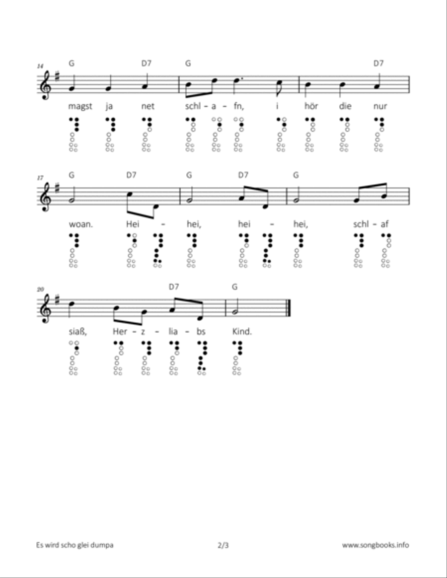 Es wird scho glei dumpa Soprano Recorder scores gallery preview page 2