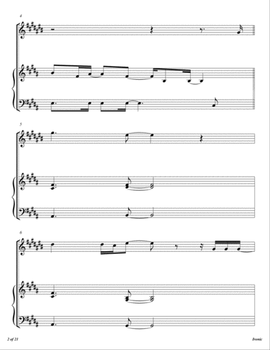 Ironic Ironic Alto Saxophone scores gallery preview page 3