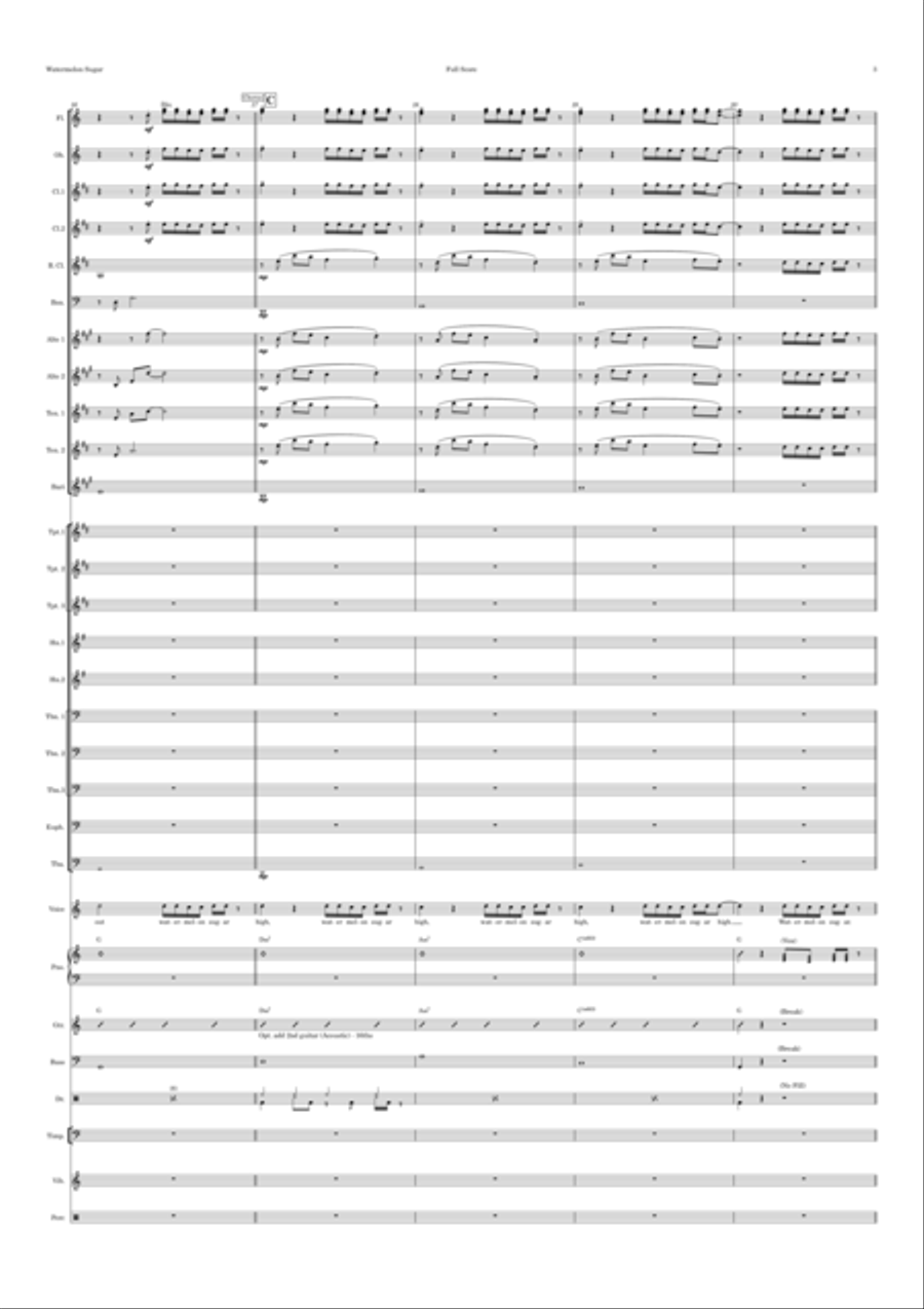 Watermelon Sugar Watermelon Sugar Concert Band scores gallery preview page 3