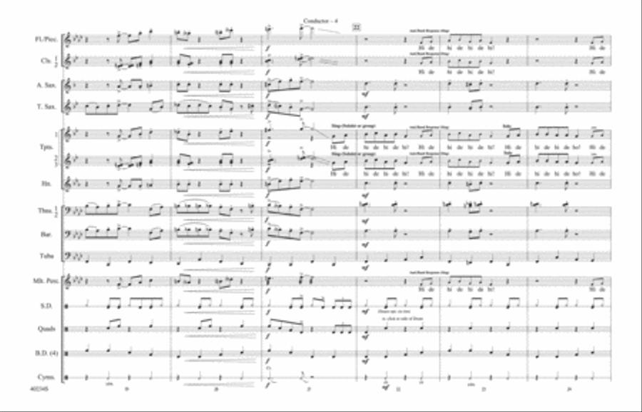 Minnie the Moocher: Score Marching Band scores gallery preview page 4