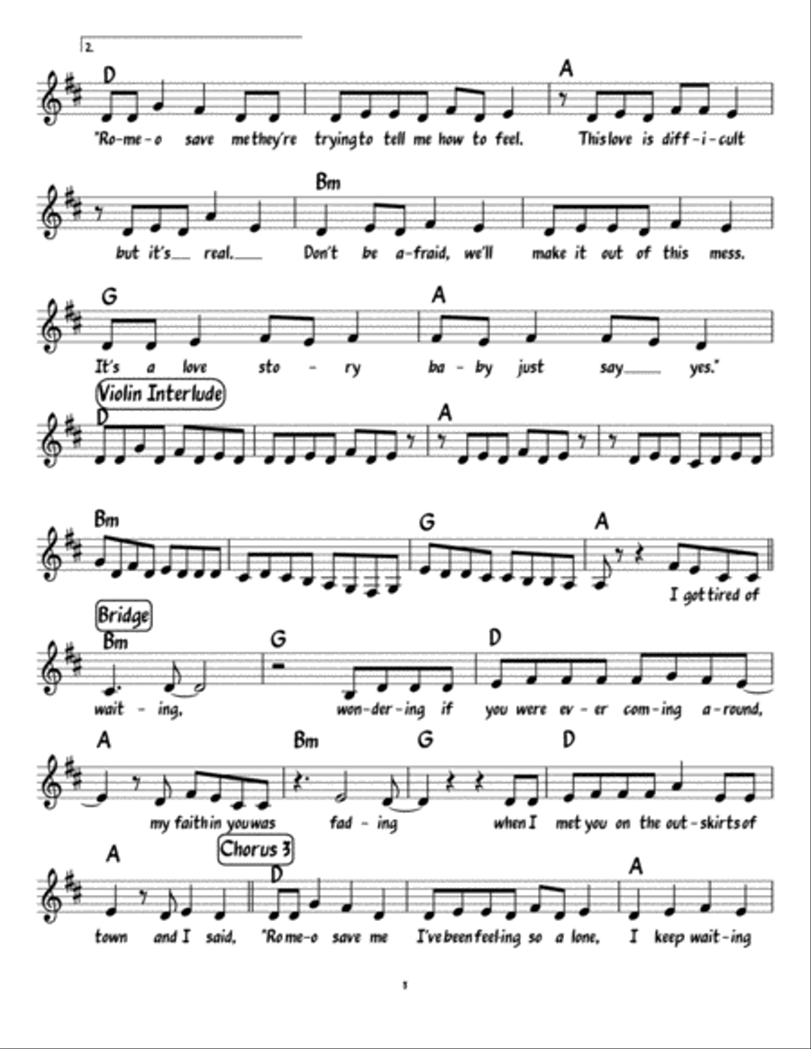 Love Story Piano, Vocal, Guitar scores gallery preview page 3