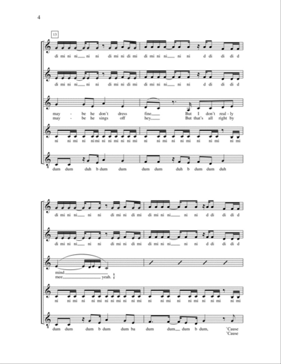 Let's Hear It for the Boy A Cappella scores gallery preview page 4