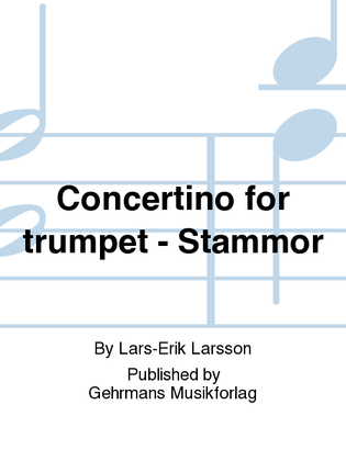 Book cover for Concertino for trumpet - Stammor