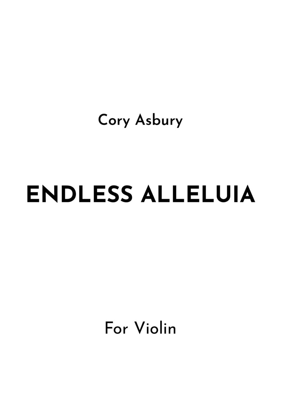 Endless Alleluia Endless Alleluia Violin Solo scores gallery preview page 1