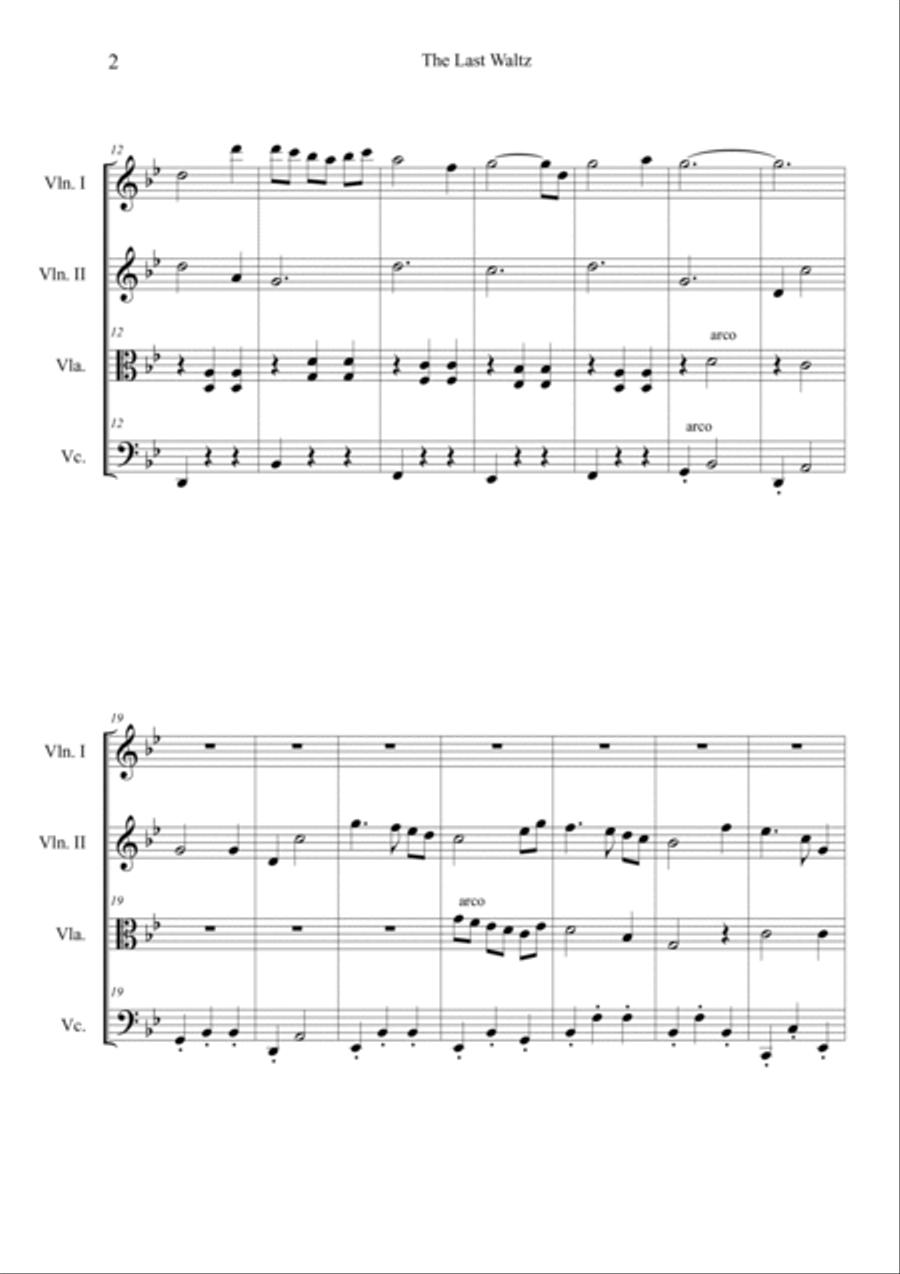 The Last Waltz (Oldboy OST) String Quartet scores gallery preview page 2