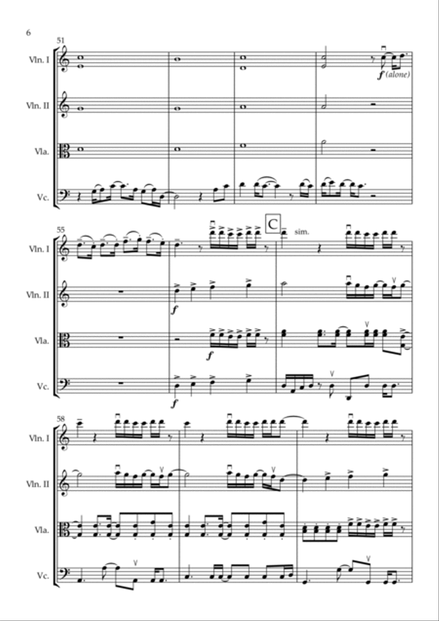 Watermelon Sugar String Quartet scores gallery preview page 6