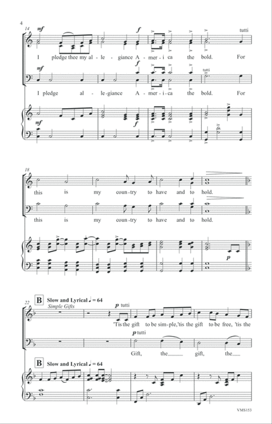 America, Land That I Love 4-Part scores gallery preview page 8