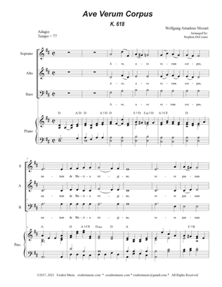 Book cover for Ave Verum Corpus (Vocal Trio (SAB) - Piano Accompaniment)