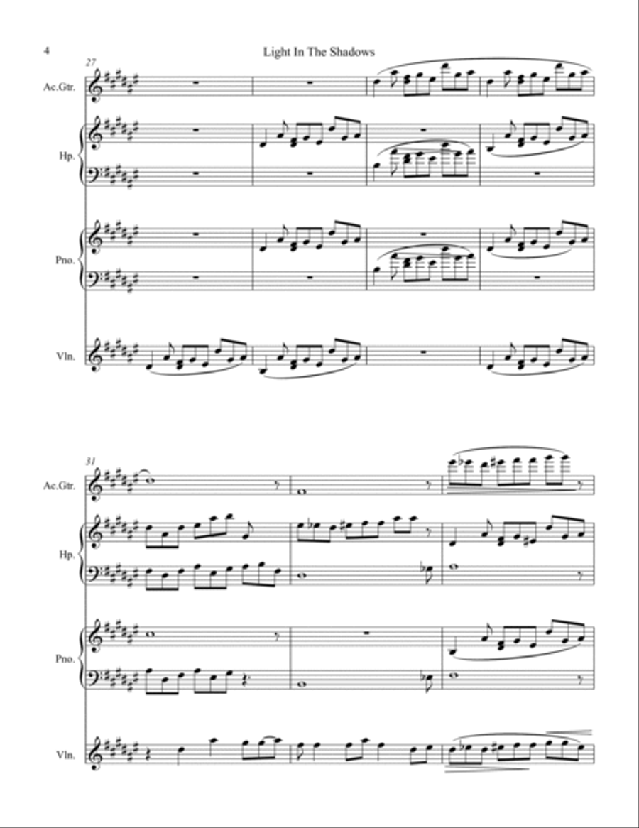 Light In The Shadows Small Ensemble scores gallery preview page 4