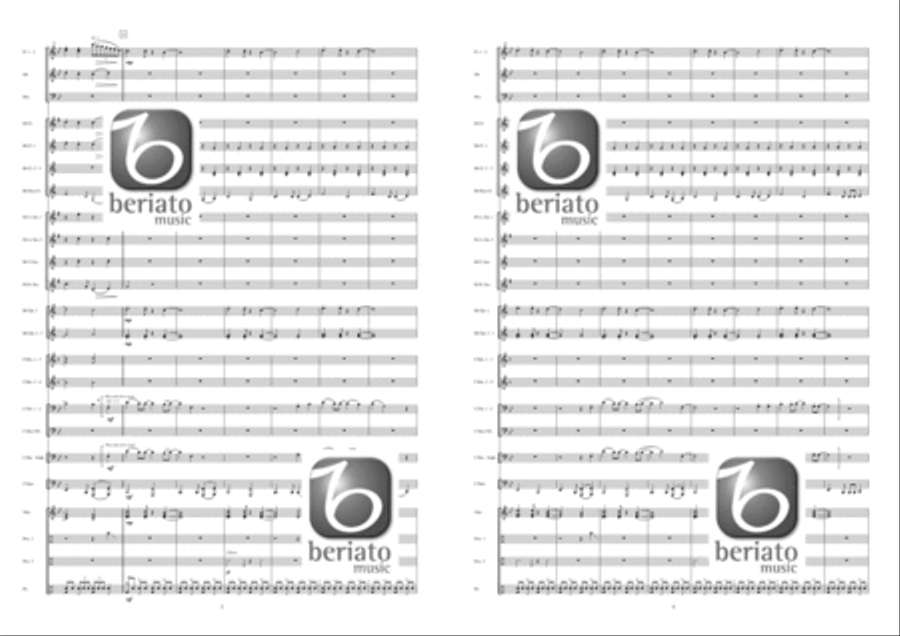 Drivin' Home For Christmas Concert Band scores gallery preview page 3