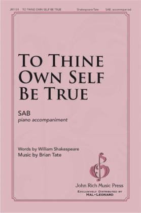 Book cover for To Thine Own Self Be True
