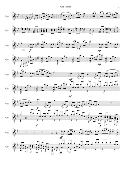 Old Vienna for violin and guitar image number null