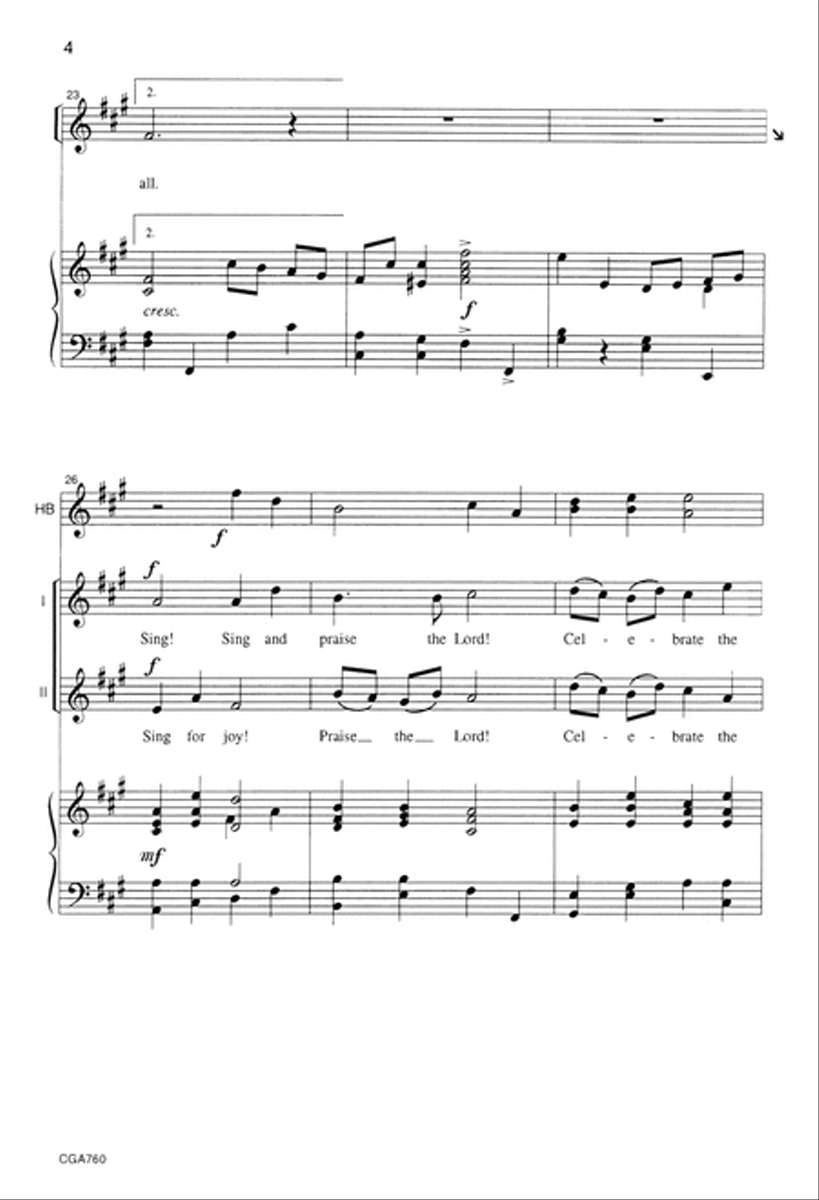 Psalm of Joy Unison Choir scores gallery preview page 4