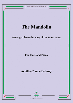 Book cover for Debussy-The Mandolin,for Flute and Piano