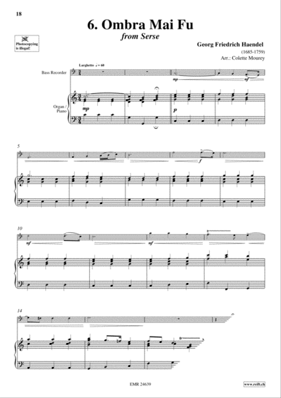 40 Greatest Baroque Hits Volume 2 Bass Recorder scores gallery preview page 8