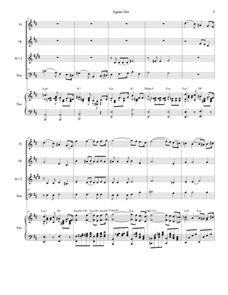 Agnus Dei (Woodwind Quartet and Piano) image number null