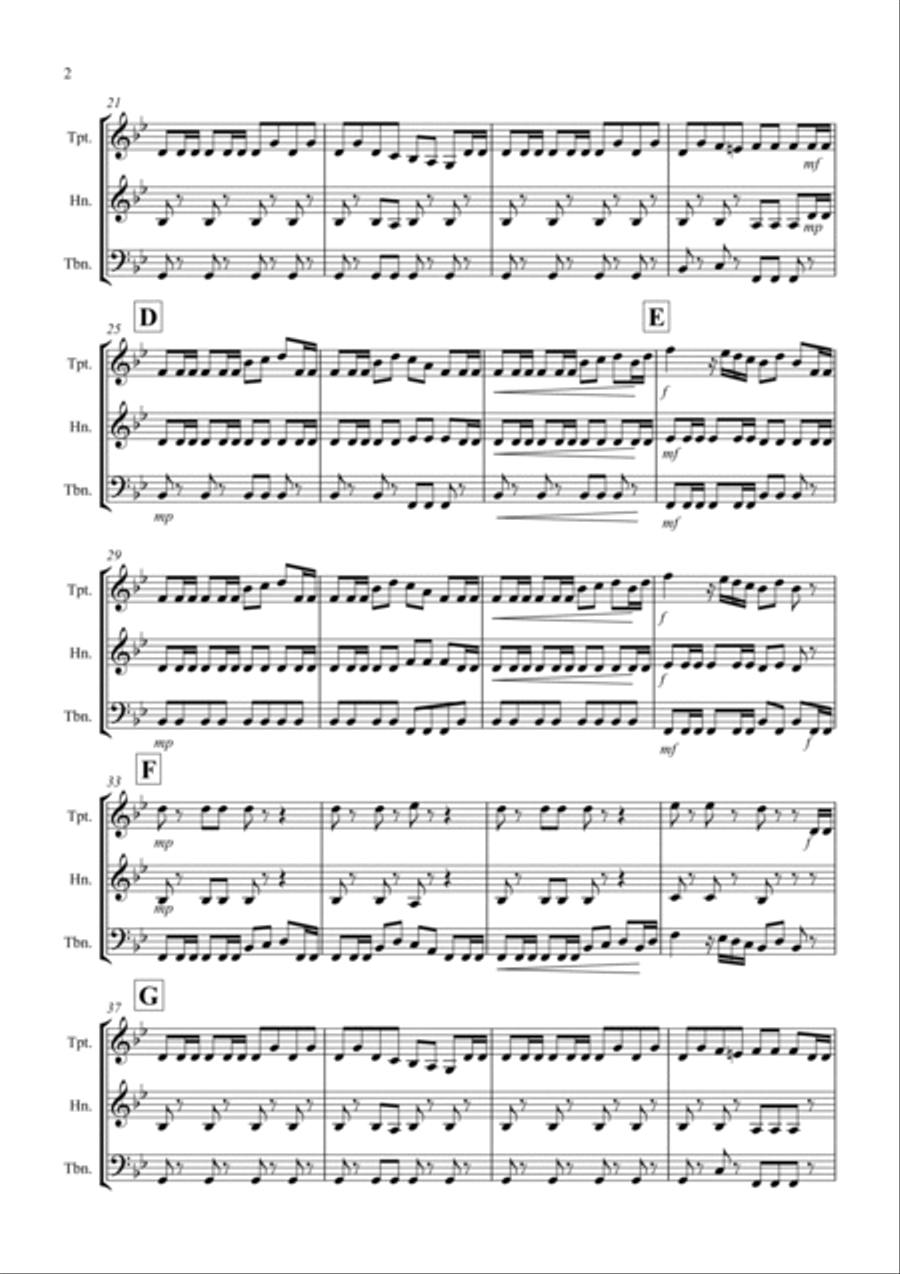 William Tell Overture for Brass Trio William Tell Overture for Brass Trio Brass Trio scores gallery preview page 2