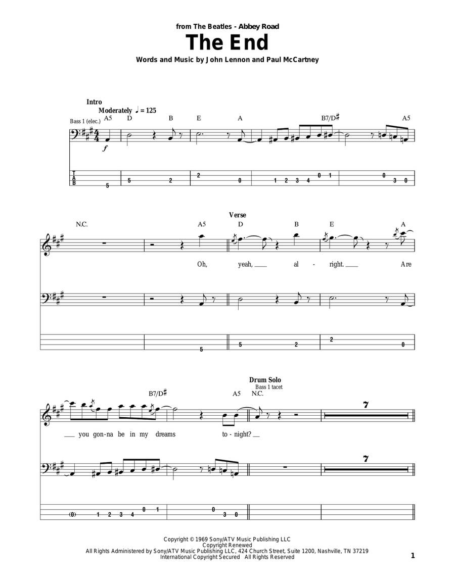 The End Acoustic Guitar scores gallery preview page 1