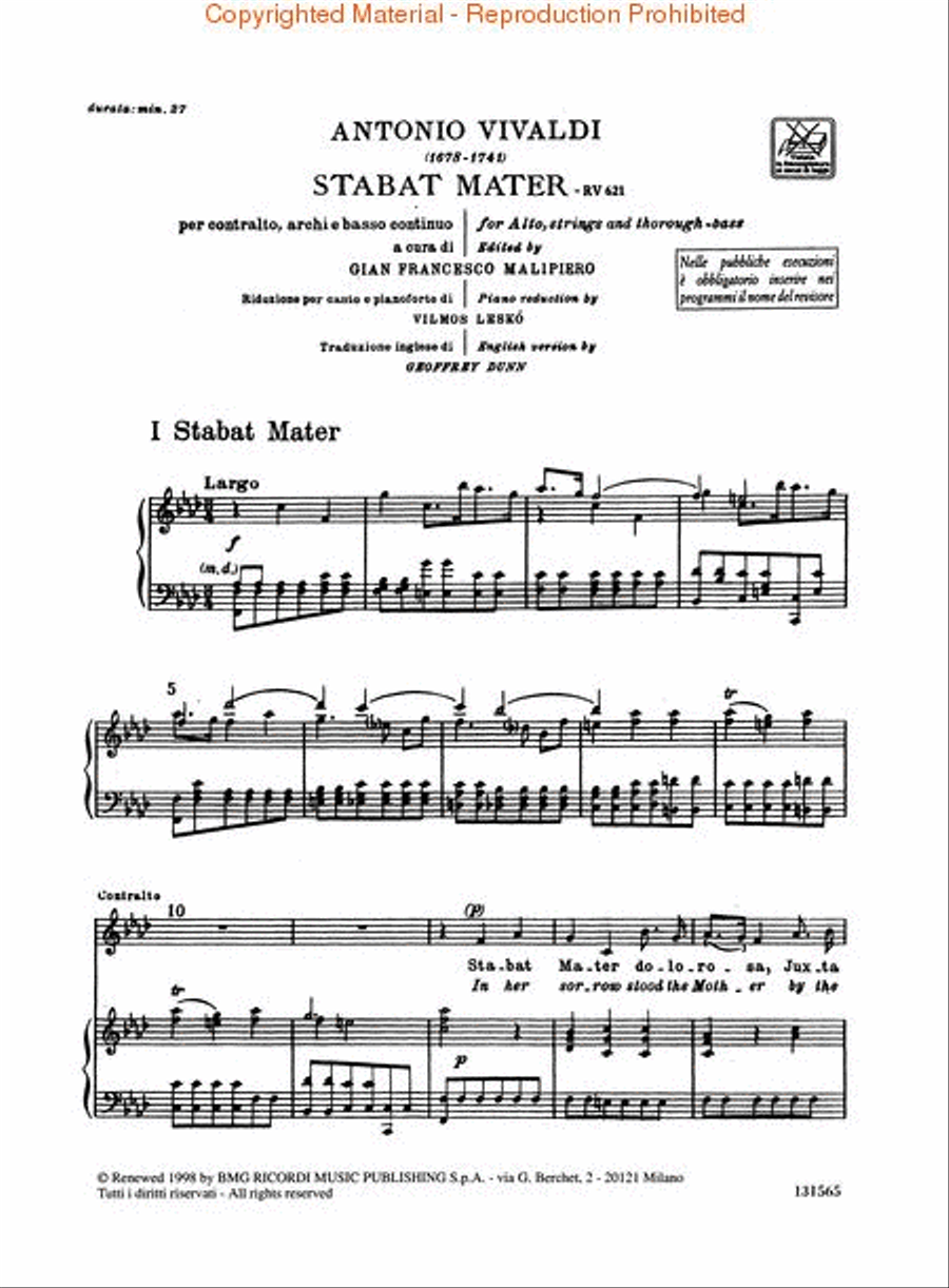 Stabat Mater RV621 Choir scores gallery preview page 2
