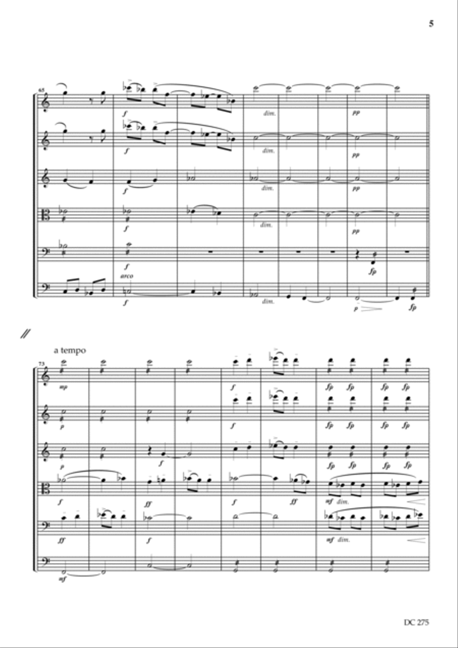 Funeral Music - arranged for string orchestra String Orchestra scores gallery preview page 5