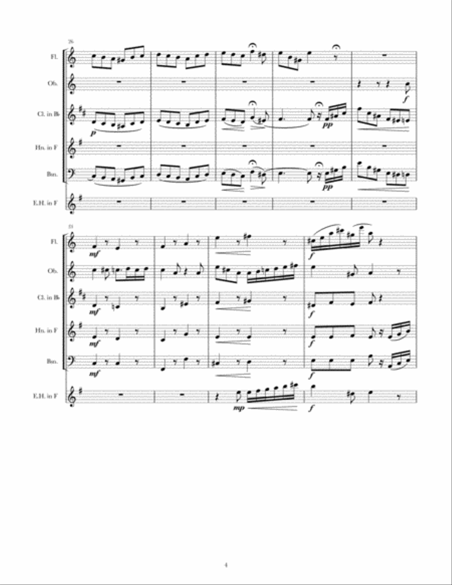 The Weathervane arr for Wind Ensemble Woodwind Ensemble scores gallery preview page 4