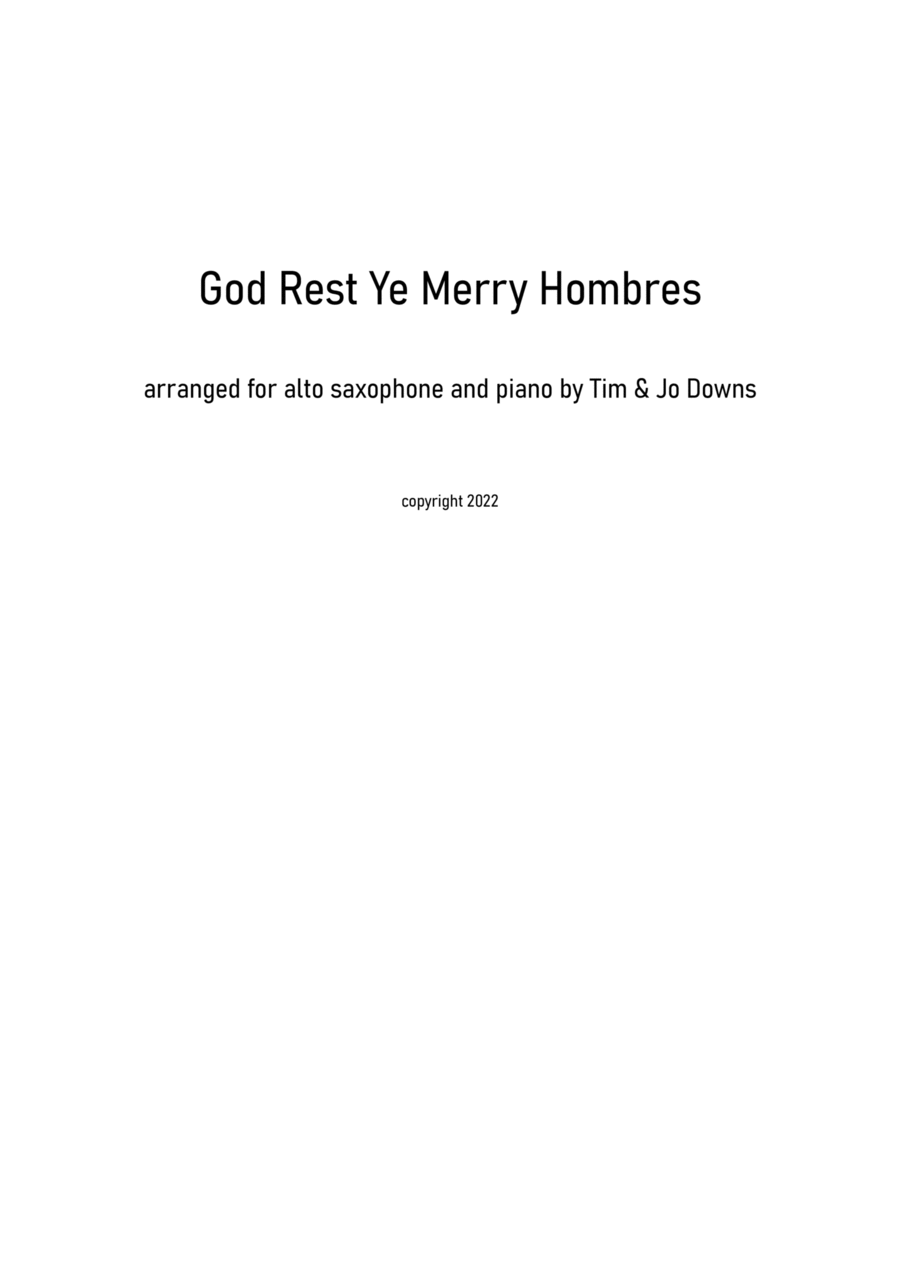 God Rest Ye Merry Gentlemen (Latin jazz style) Alto Saxophone scores gallery preview page 1