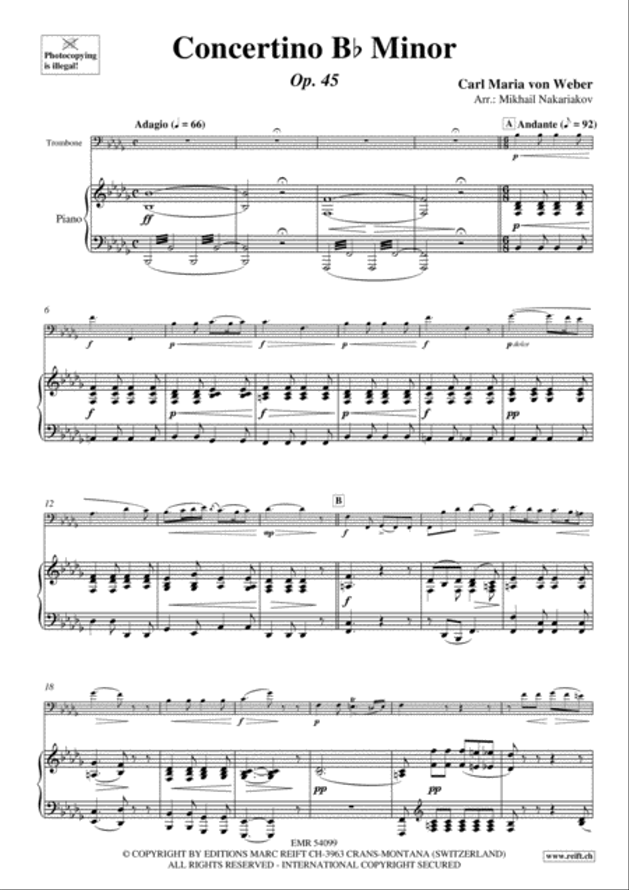 Concertino Bb Minor Piano Accompaniment scores gallery preview page 2