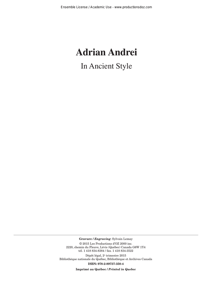 In Ancient Style In Ancient Style Classical Guitar scores gallery preview page 1