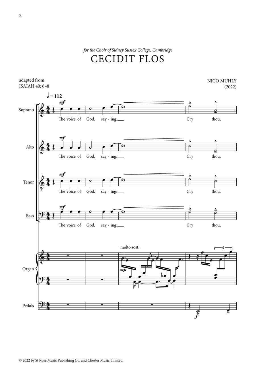 Cecidit Flos Cecidit Flos 4-Part scores gallery preview page 1
