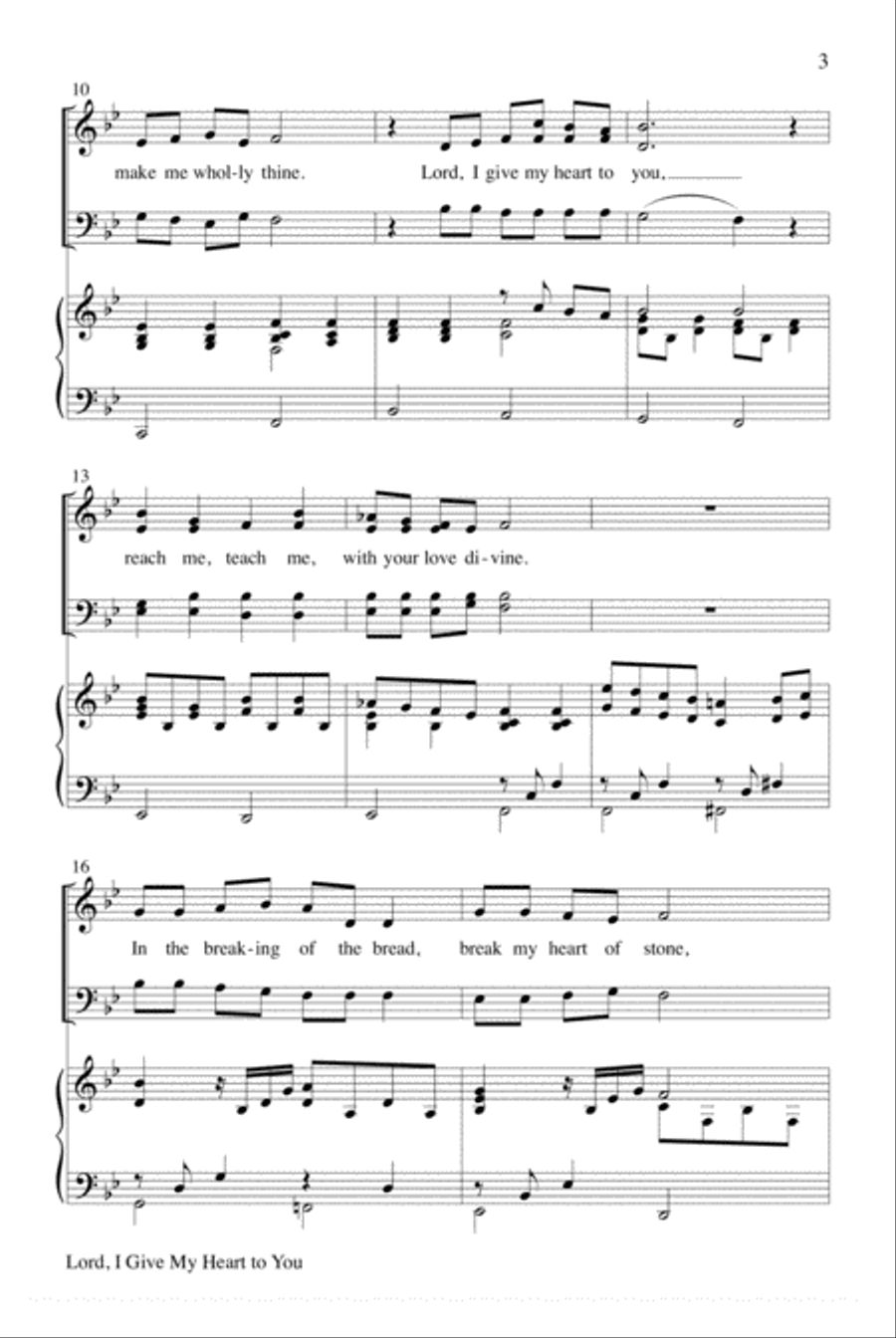 Lord, I Give My Heart to You 4-Part scores gallery preview page 3