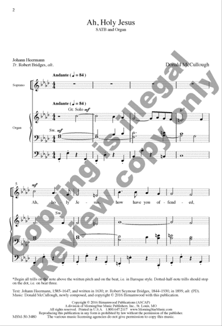Ah, Holy Jesus 4-Part scores gallery preview page 9