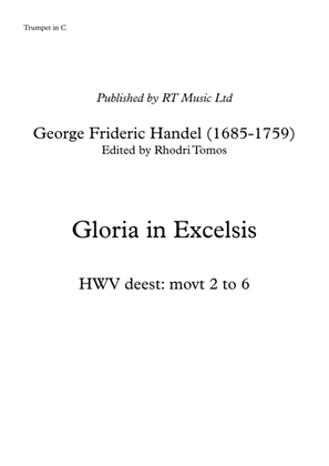 Book cover for Handel HWV deest Gloria in Excelsis movts 2 to 6 only solo sheet music